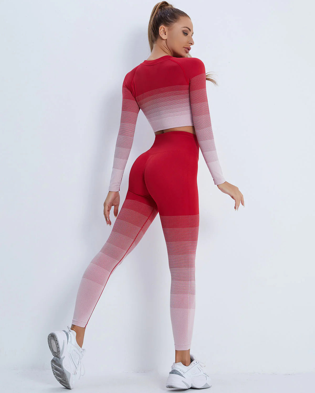 ChicMotion Gradient Leggings - Red