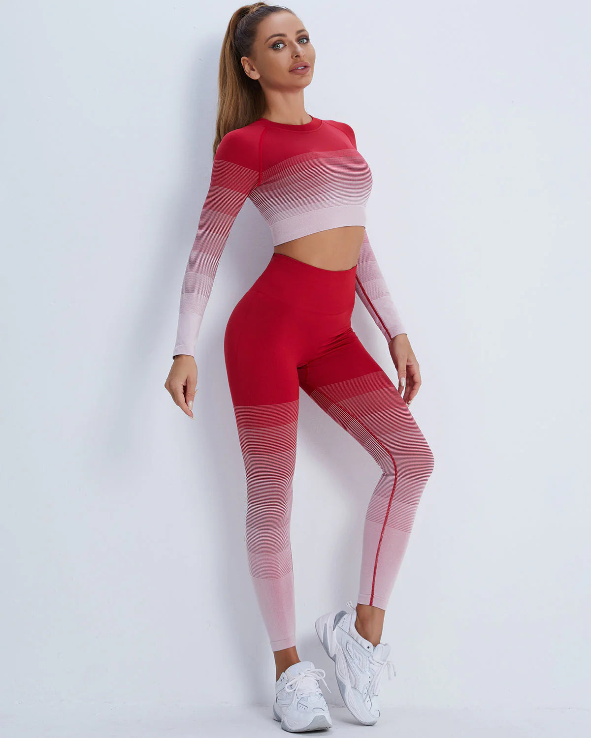 ChicMotion Gradient Leggings - Red