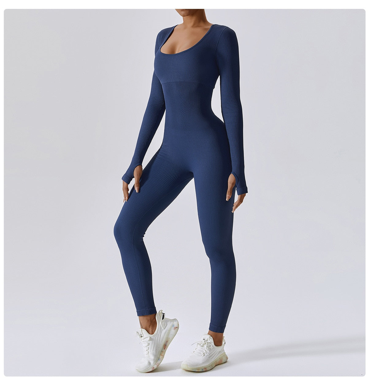 FlowFlex Yoga Suit - Navy Blue