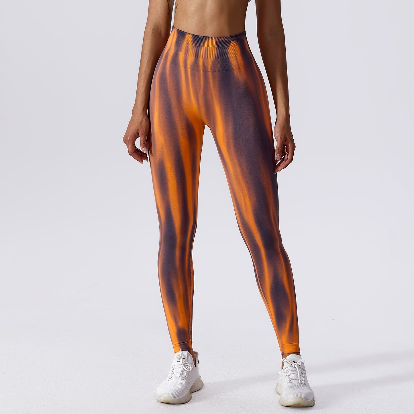 FlameFury Leggings - Aurora Orange