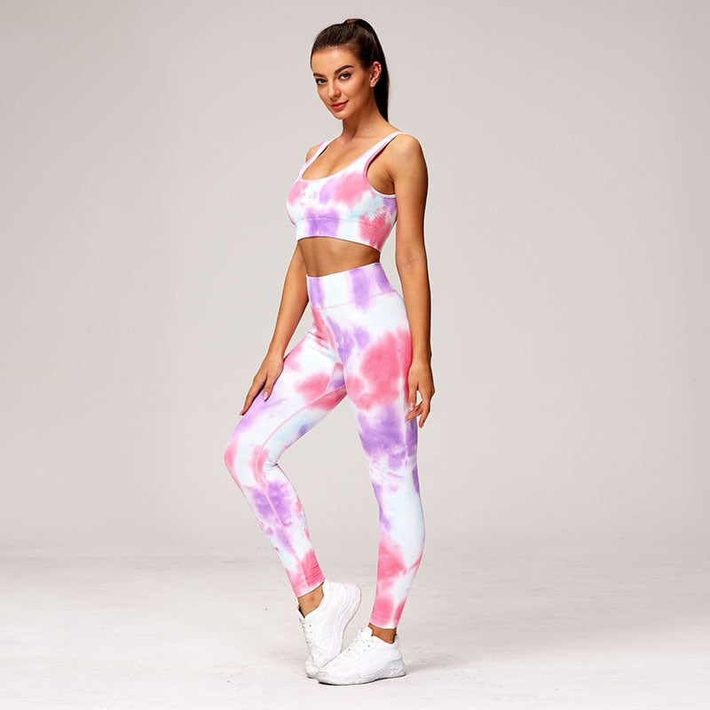 Vibrant Motion Tie Dye Set - Purple