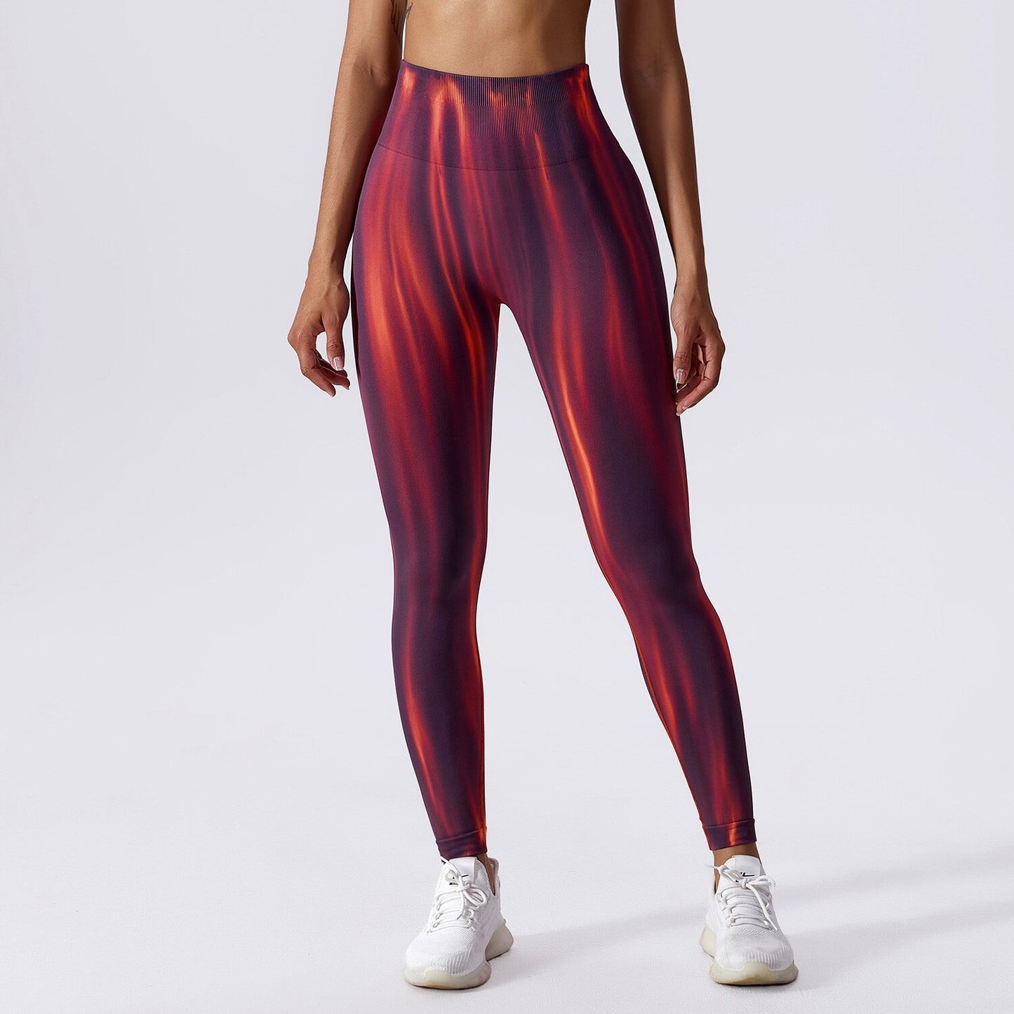 FlameFury Leggings - Aurora Red