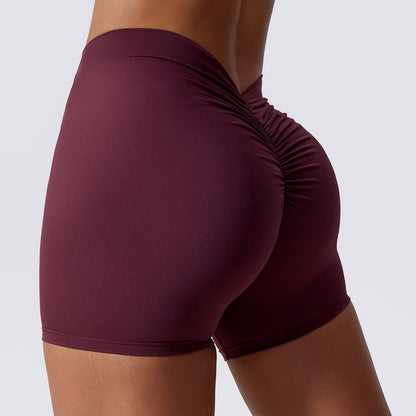 Maria Shorts - Deep Wine Red