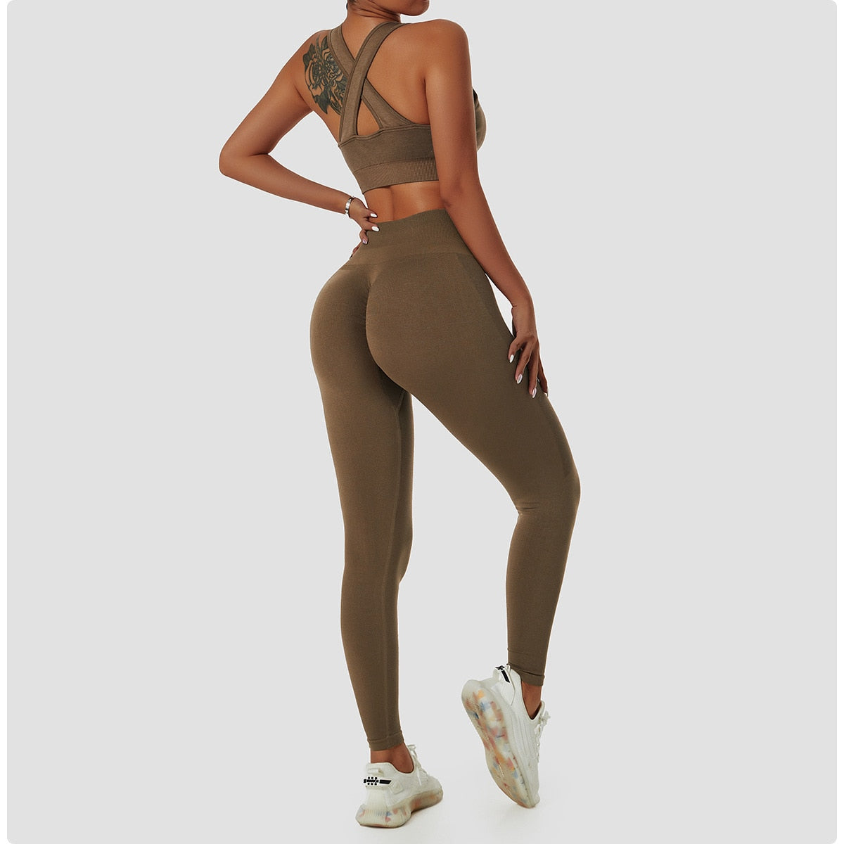 Power Rush Leggings - Brown