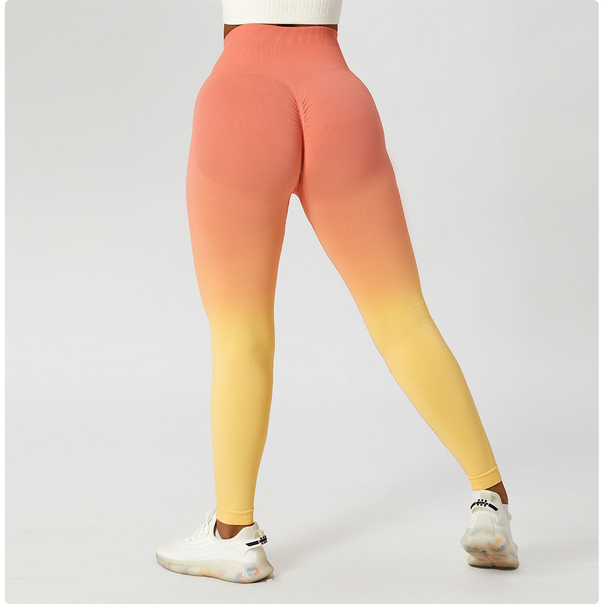 RadiantFlow Leggings - Orange Yellow