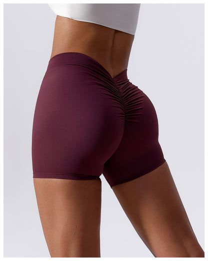 Maria Shorts - Deep Wine Red