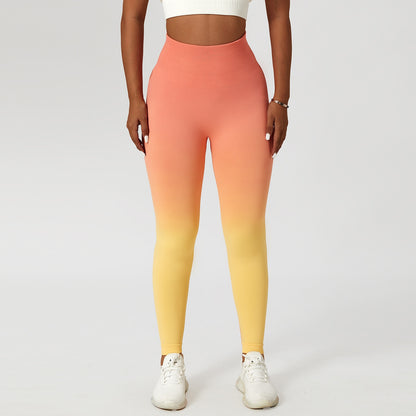 RadiantFlow Leggings - Orange Yellow