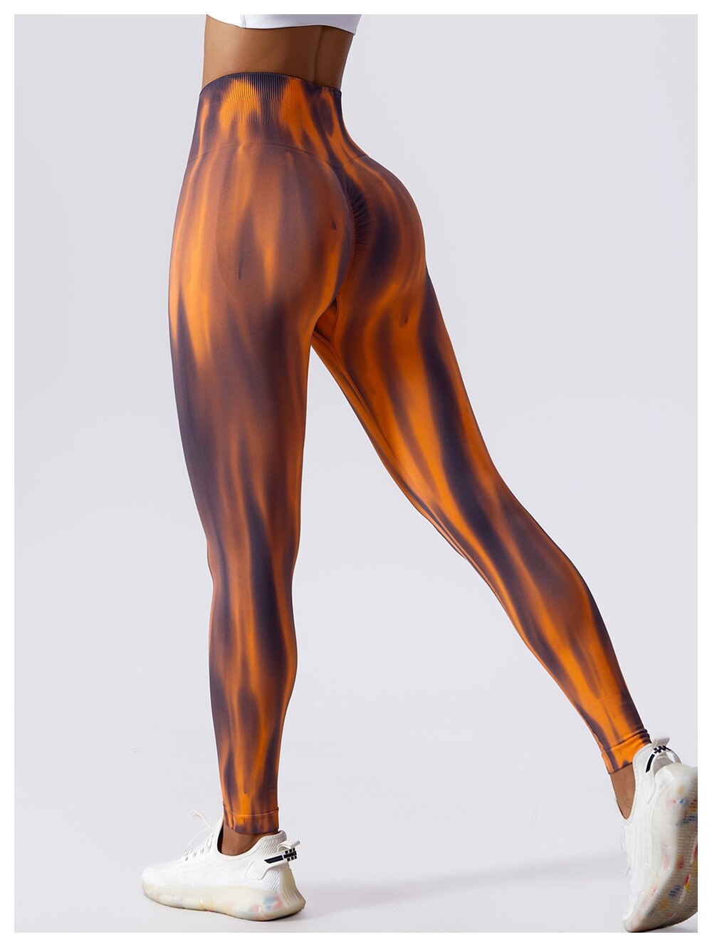 FlameFury Leggings - Aurora Orange