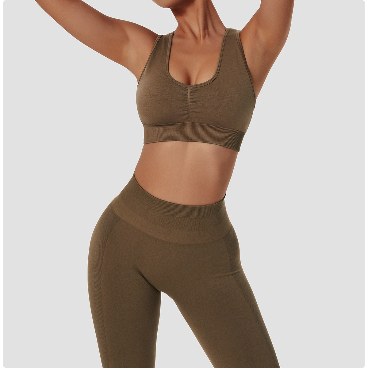 Power Rush Leggings - Brown