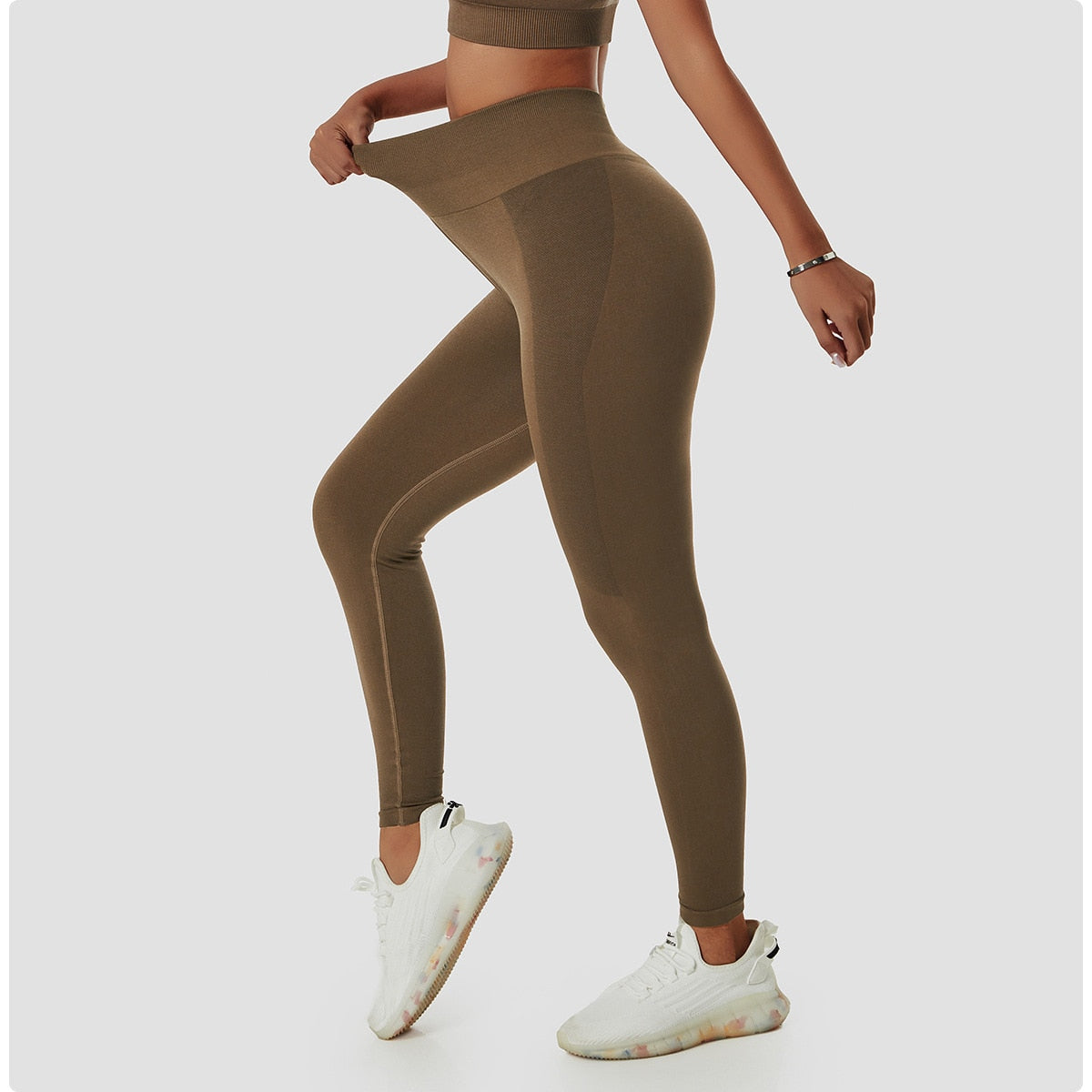 Power Rush Leggings - Brown